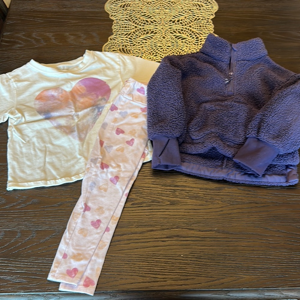 Greyson threads matching set and all in motion fleece size xs 4-5